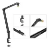 BOYA BY-BA30 Microphone Boom Arm (Steel, Black) - Desk Clamp Mount, 800mm Reach, 360° Rotation, 1.1kg Capacity, 3/8 inch Thread with 5/8 inch Adapter