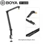 BOYA BY-BA30 Microphone Boom Arm (Steel, Black) - Desk Clamp Mount, 800mm Reach, 360° Rotation, 1.1kg Capacity, 3/8 inch Thread with 5/8 inch Adapter