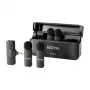BOYA BY-V4 Wireless Microphone System 2.4GHz with 4 Transmitters and 1 Receiver (3.5mm Connector) Black