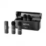 BOYA BY-V4D Wireless Microphone System with 4 Transmitters and 1 Lightning Receiver (Black)
