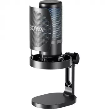 BOYA K3 Wired Condenser Microphone, Omnidirectional, Noise Cancellation, Real-time Monitoring, USB Type-C, Black