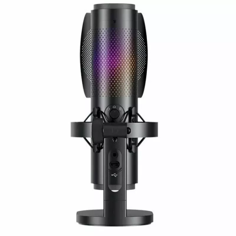 BOYA K9 Wired Condenser Microphone, Omnidirectional, Noise Cancellation, Real-time Monitoring, USB-A/USB-C, Black