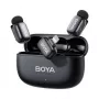 BOYA Mini 2-03 Wireless Microphone System 2.4GHz, AI Noise Cancellation, 2 Transmitters + 1 Lightning Receiver, Black