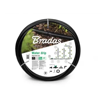 Bradas DSWWM50-SET1 Garden Hose Set 50 m, 1/2 inch, 3-Layer PVC with Quick Connectors, Spray Nozzle and Tap Adapter