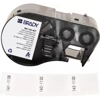Brady M4-143-427 White Polyolefin Heat Shrink Label for BMP41/BMP51/BMP53/M511 – 41.28 mm x 2.13 m