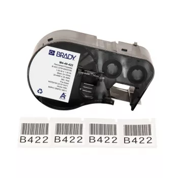 Brady M4-49-422 Self-Laminating Vinyl Label Roll, 48.26mm x 6.4m, White, for BMP41/BMP51/BMP53/M511