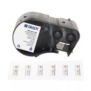 Brady M5-125-1-342 Heat-Shrink Label Cartridge for BMP51/BMP53/M511 (White, 38.1 mm)