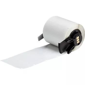 Brady M6-78-427-AW Self-Laminating Vinyl Wrap Labels, White/Translucent, 38.1 mm x 38.1 mm, for BMP41/51/53, 250 per Cartridge
