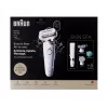Braun Silk-épil 9 3D SES9-481 Wet & Dry Cordless Epilator with 40 Tweezers, SensoSmart, Smartlight, Trimmer, White/Rose Gold