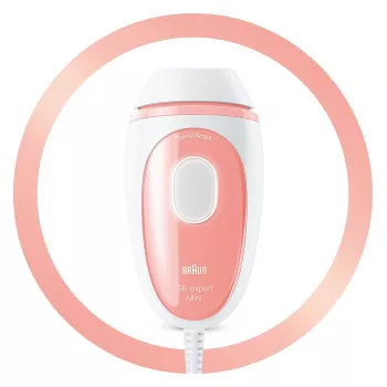 Braun Silk-expert PL1000 IPL Hair Removal Device, Pink & White
