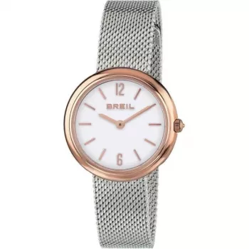 BREIL TW1777 Women's Quartz Watch 35mm Silver Stainless Steel Mesh Bracelet