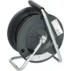 Brennenstuhl 30m IP44 Cable Reel H07RN-F 3G2.5 with 3 Type E Sockets, Thermal Cut-Out, Blue Cable, Black Reel