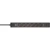 BRENNENSTUHL 6-Way Power Strip with 1x USB-C, 1x USB-A, Surge Protection 13,500A, 2m Cable, Black/Anthracite