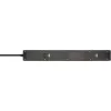 BRENNENSTUHL 6-Way Power Strip with 1x USB-C, 1x USB-A, Surge Protection 13,500A, 2m Cable, Black/Anthracite
