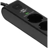 BRENNENSTUHL 6-Way Power Strip with 1x USB-C, 1x USB-A, Surge Protection 13,500A, 2m Cable, Black/Anthracite