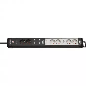 BRENNENSTUHL Connect Premium-Line WLAN Power Strip 6-Way (Black/Light Grey, 3m, Timer, Voice Control)