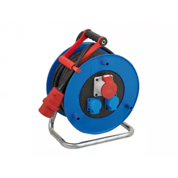 Brennenstuhl Garant CEE 1 Cable Reel H07RN-F 5G2.5 20m 3 CEE Sockets IP44 Black 400V 16A 1237990