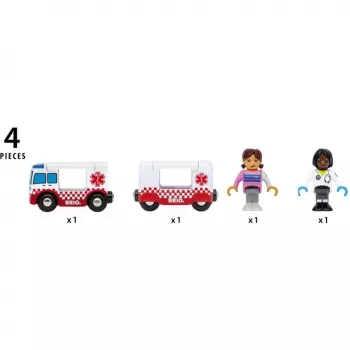 BRIO World Rescue Ambulance Toy Vehicle
