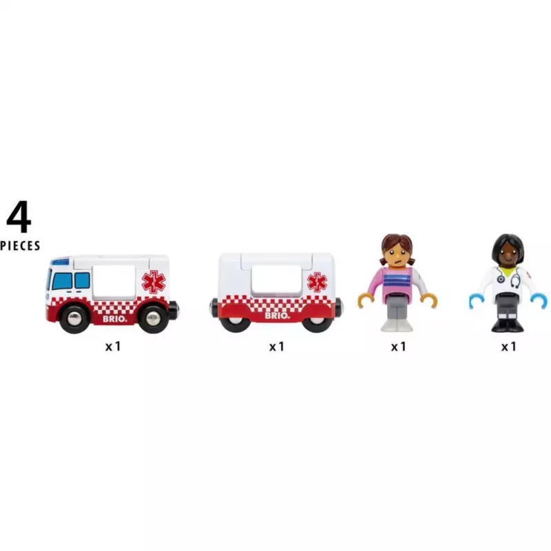BRIO World Rescue Ambulance Toy Vehicle