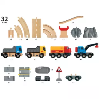 BRIO World Roads & Rails Stone Loading Set