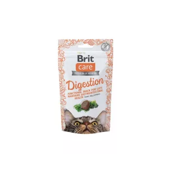 BRIT Care Cat Snack Digestion - Grain-Free Chicken Treats for Digestive Support, 50 g