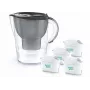 Brita Marella+ Water Filter Jug with 4 Maxtra Pro Power Cartridges, 2.4L, Graphite