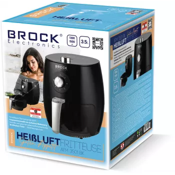 Brock AFM 3501 BK Air Fryer 3.5L 1300-1500W Black Digital Basket Fryer
