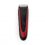 Brock BHC 2001 Hair Clipper, Black/Red, Corded, Stainless Steel Blades, 4 Comb Attachments (3-12 mm), Adjustable Taper Lever