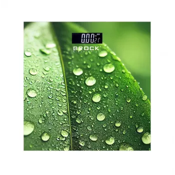 Brock BS 003 Digital Bathroom Scale with Tempered Glass Platform, 180 kg Capacity, LCD Display, Batteries Included