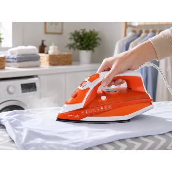 Brock BSI 5503 OR Steam Iron 2600W Ceramic Soleplate Orange