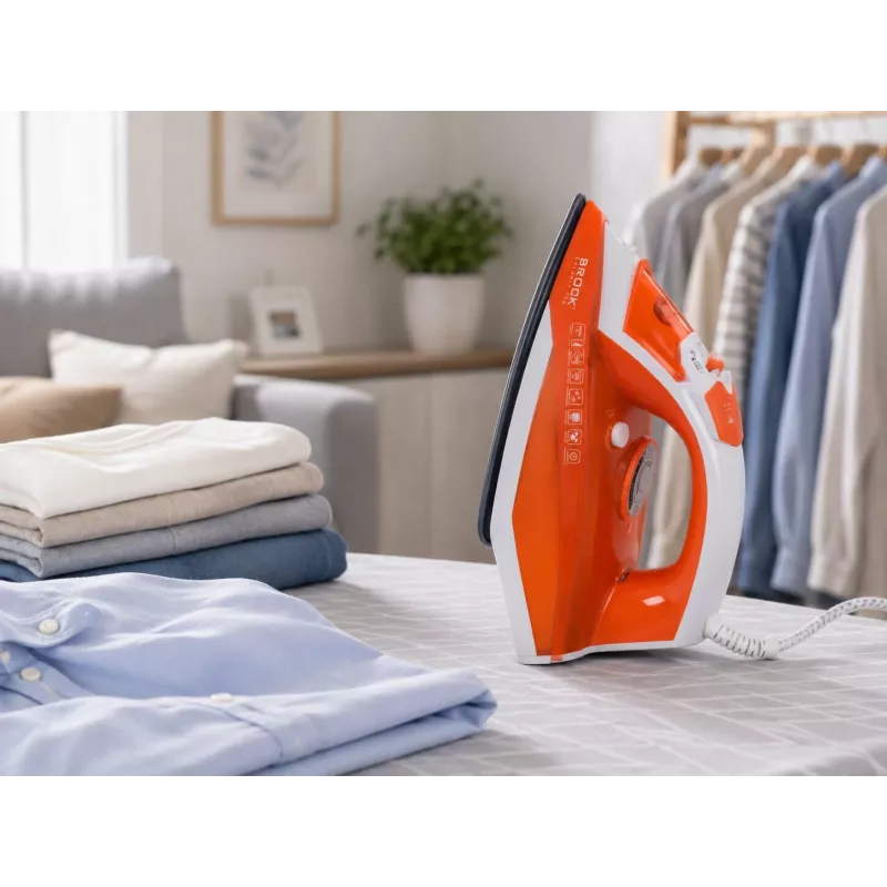 Brock BSI 5503 OR Steam Iron 2600W Ceramic Soleplate Orange
