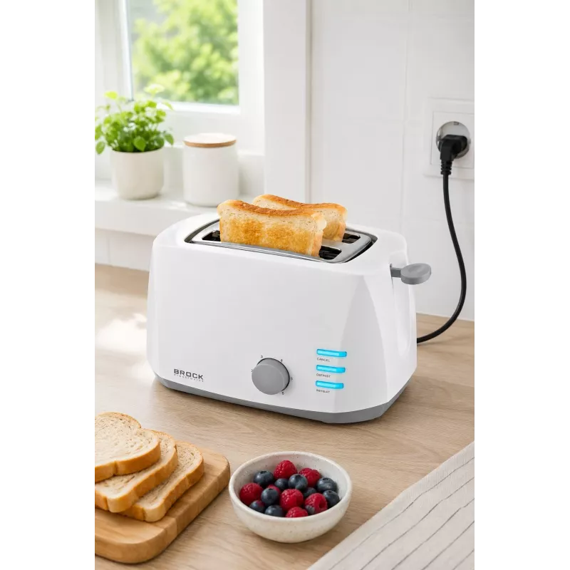 Brock BT 1002 WH Toaster 800W, White