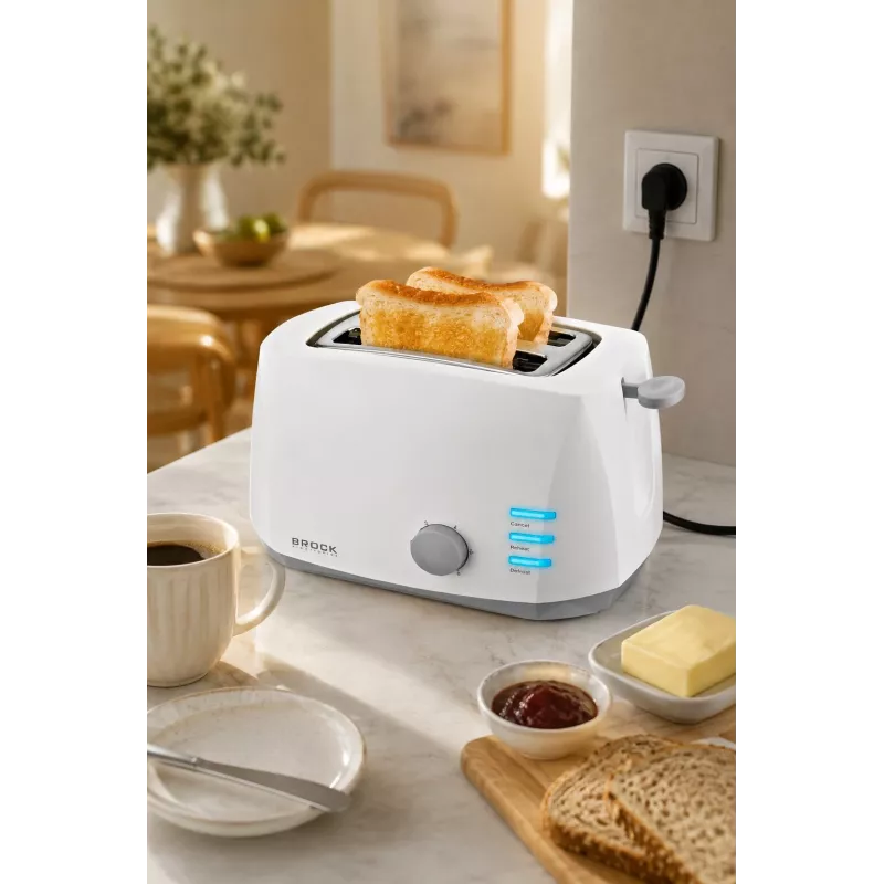 Brock BT 1002 WH Toaster 800W, White