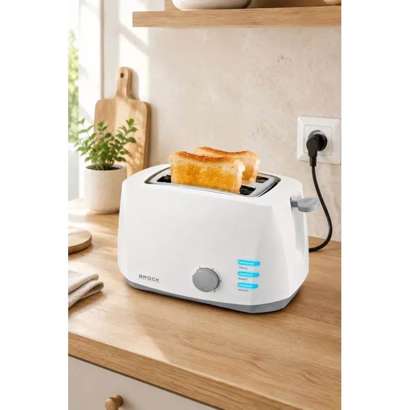Brock BT 1002 WH Toaster 800W, White