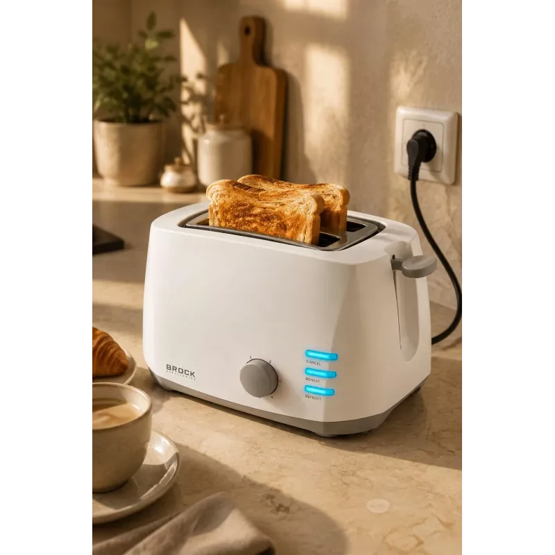 Brock BT 1002 WH Toaster 800W, White