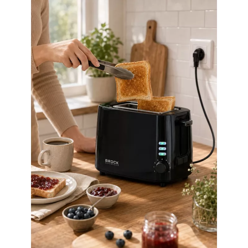 Brock BT 1005 BK Toaster 800W, Black