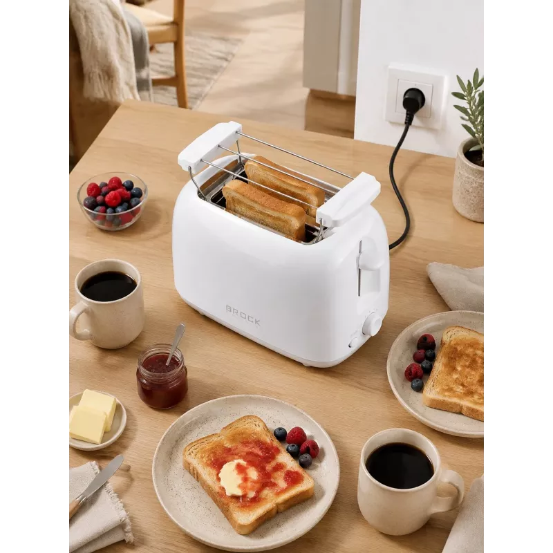Brock BT 1008 WH 2-Slice Toaster 750W White