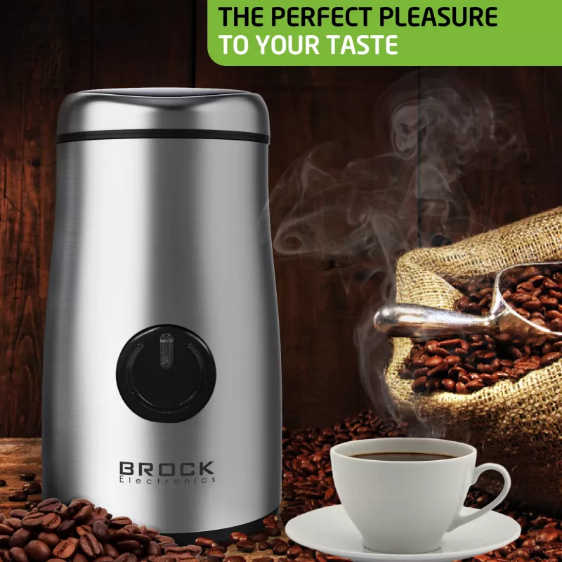 Brock CG 1050 SS Coffee Grinder 150W, Steel