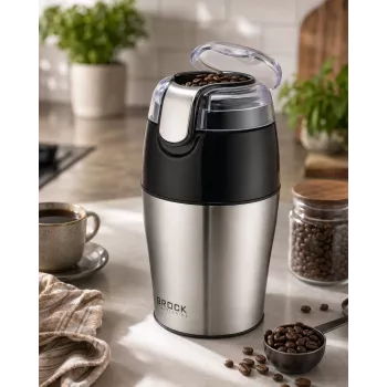 Brock CG 4050 SS Stainless Steel Blade Coffee Grinder 150W, 70g Capacity, Pulse Function
