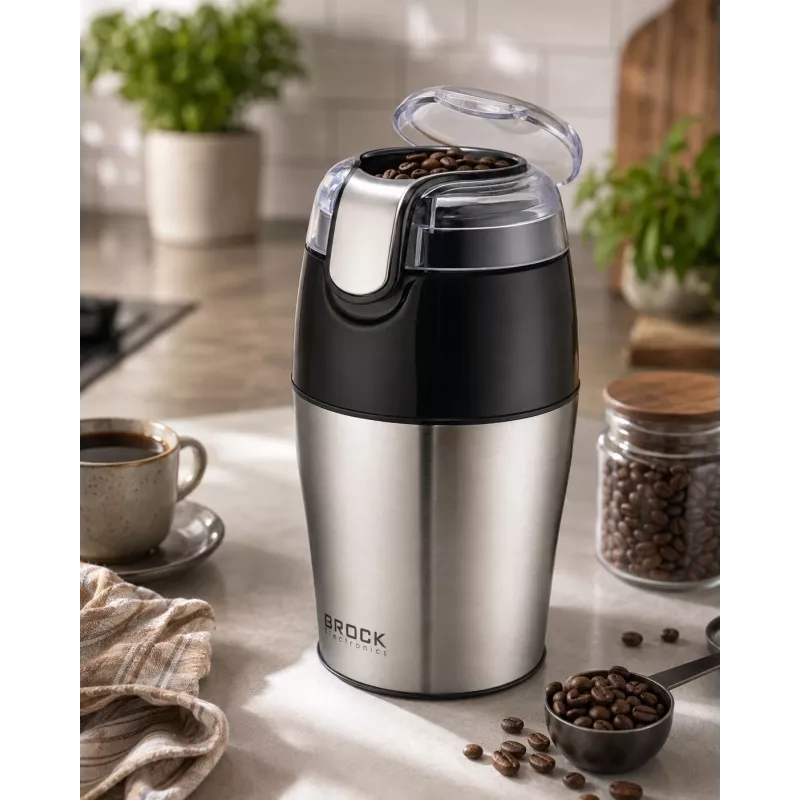 Brock CG 4050 SS Stainless Steel Blade Coffee Grinder 150W, 70g Capacity, Pulse Function