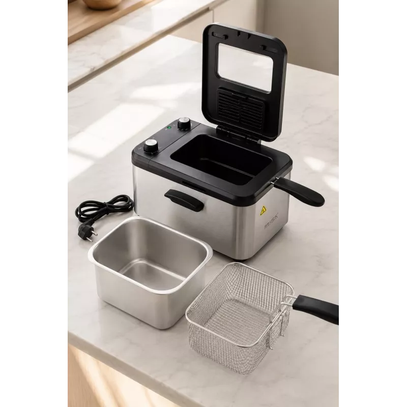 Brock DF 3001 SS Deep Fryer 3.2L 2200W Black/Steel