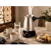 Brock ECP 105 Electric Turkish Coffee Maker, 300 ml, 800 W, Black & Stainless Steel, 4 Cups, Cordless with 360° Base