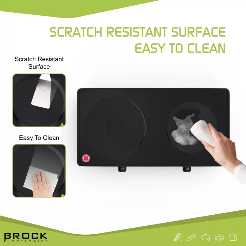 Brock EP 200 BK Electric Kettle - 1.7 L, 2200 W, Double-Wall Cool-Touch, Black