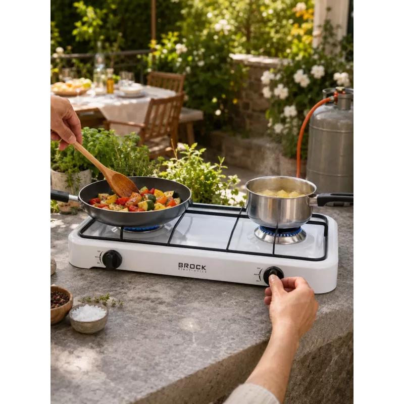 Brock GS 002 W Sandwich Maker, 750 W, Non-Stick Triangular Plates, White