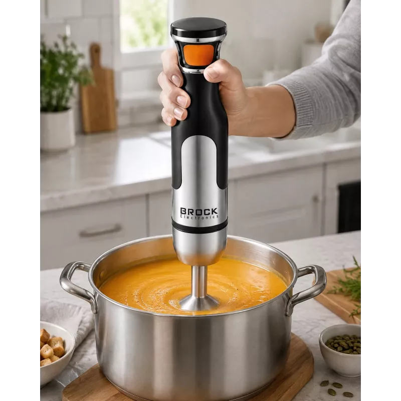 Brock HB 8001 S Hand Blender 700W, Black/Steel
