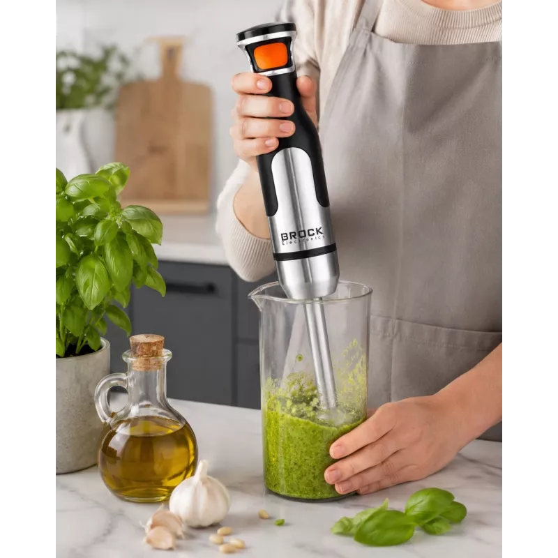 Brock HB 8001 S Hand Blender 700W, Black/Steel