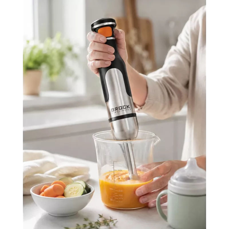Brock HB 8001 S Hand Blender 700W, Black/Steel