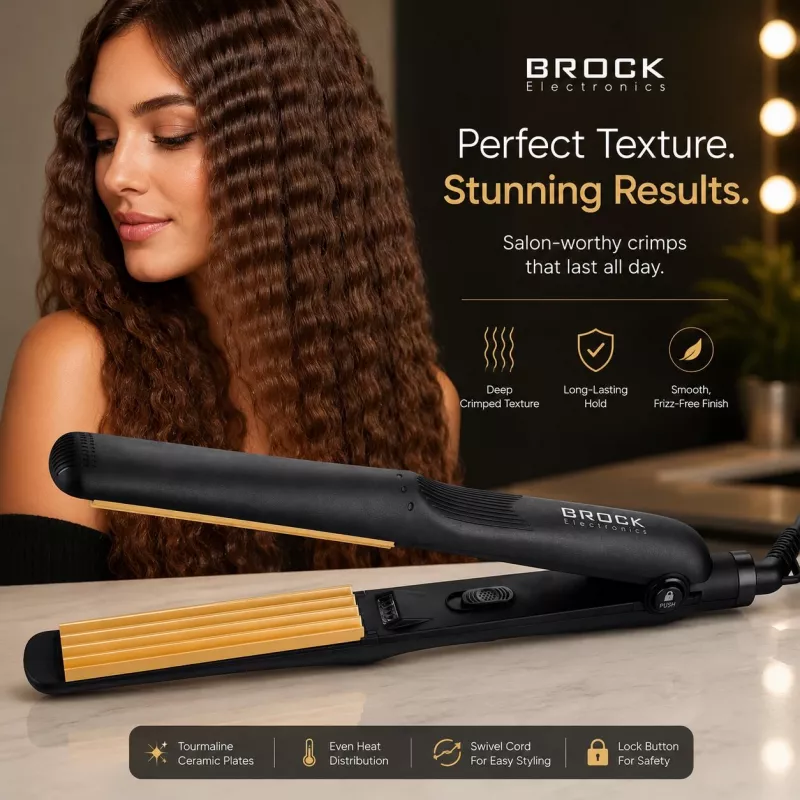 Brock HC 2001 BK Ceramic Hair Crimper 25W Black