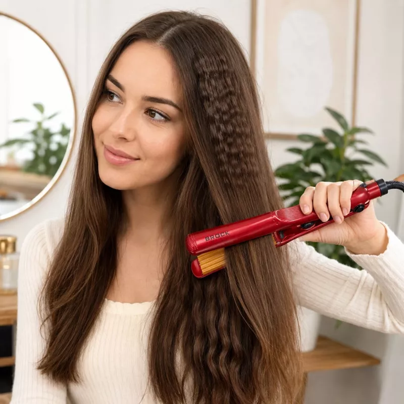 Brock HC 2001 RD Ceramic Hair Crimper 25W Red