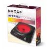 Brock HPI 3001 BK 1500W Single Electric Hot Plate with Cast Iron Plate and Adjustable Thermostat, Black